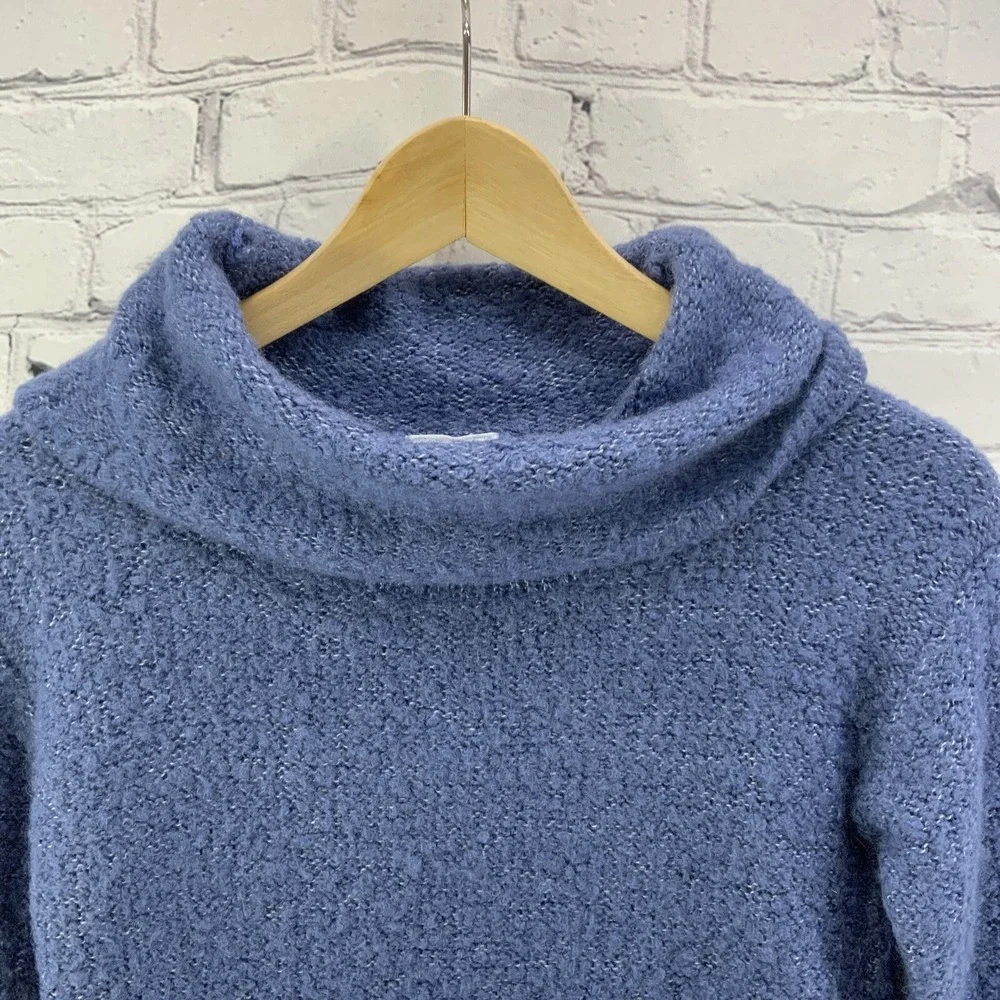 Columbia Wool Blend Sweater Womens‎ Sz XS Purple Cowl Neck